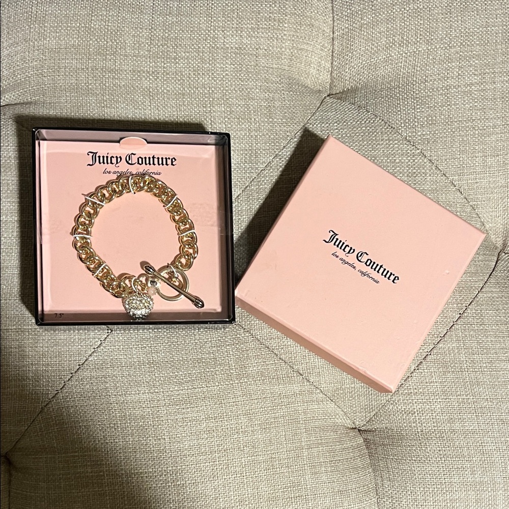 Juicy Couture Gold Bracelet with Sparkling Charm